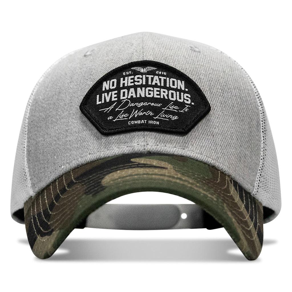 No Hesitation. Live Dangerous Patch Snapback Hat