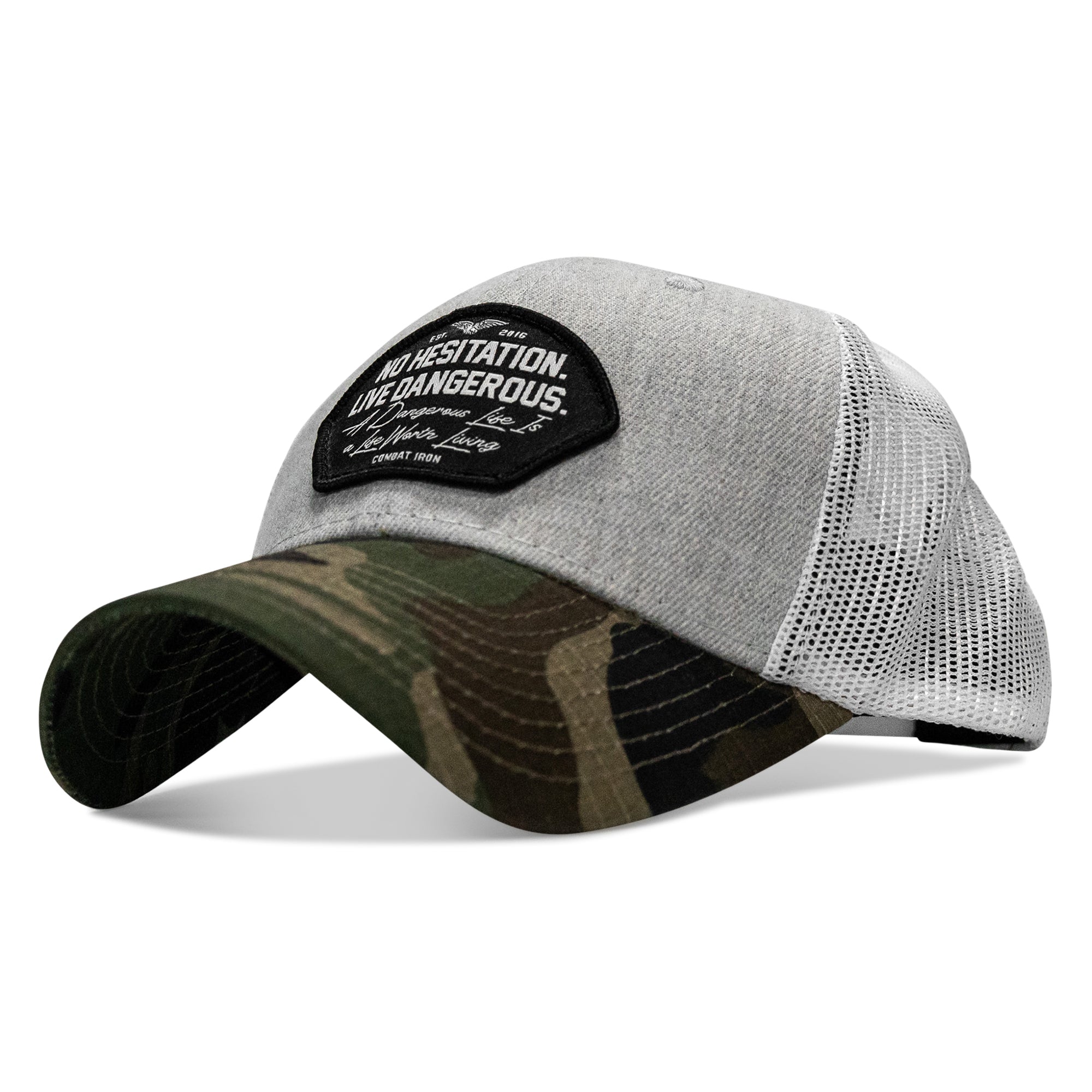 No Hesitation. Live Dangerous Patch Original Ripstop Snapback Hat