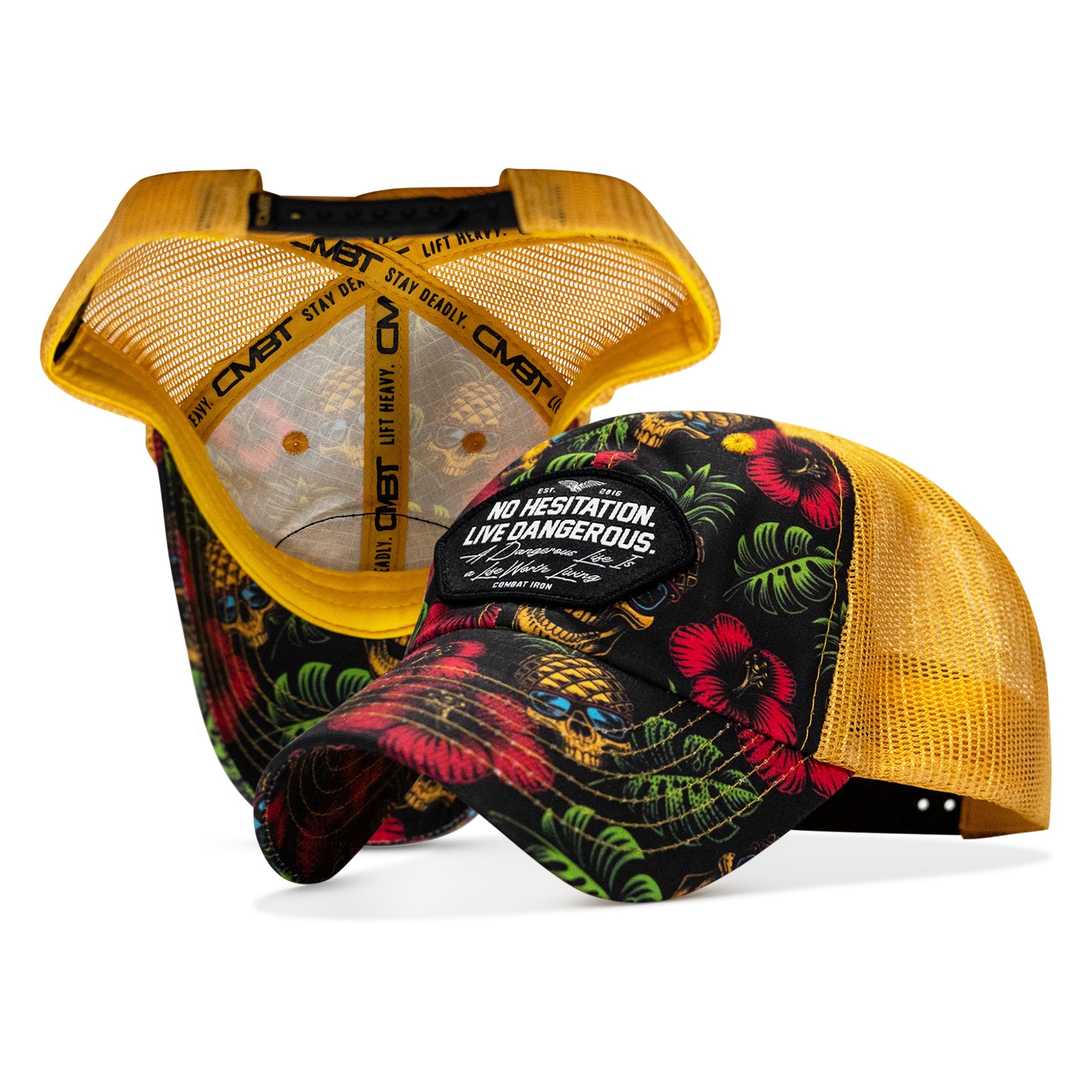 No Hesitation. Live Dangerous Patch Tactical Ripstop Mesh Snapback Hat