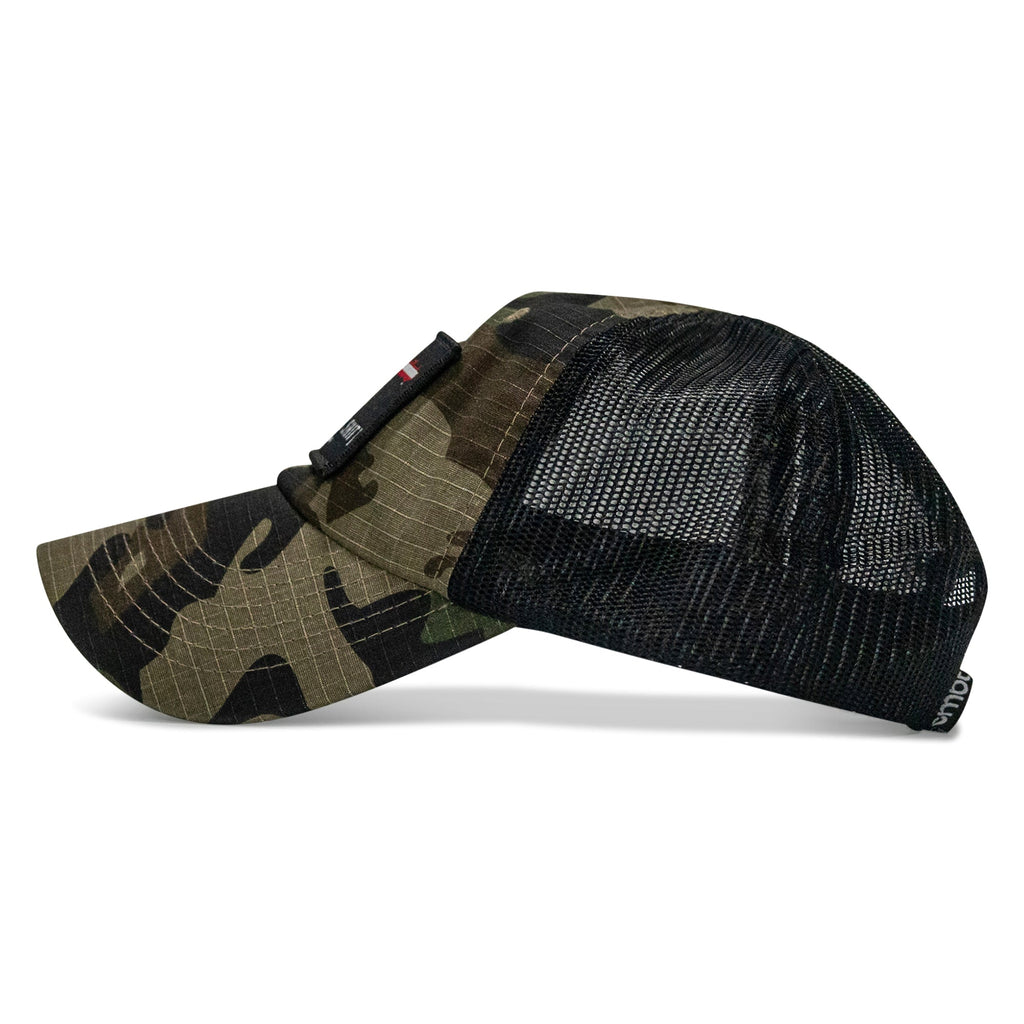 No Weak Shit American Flag Rifle Patch Tactical Ripstop Mesh Snapback Hat
