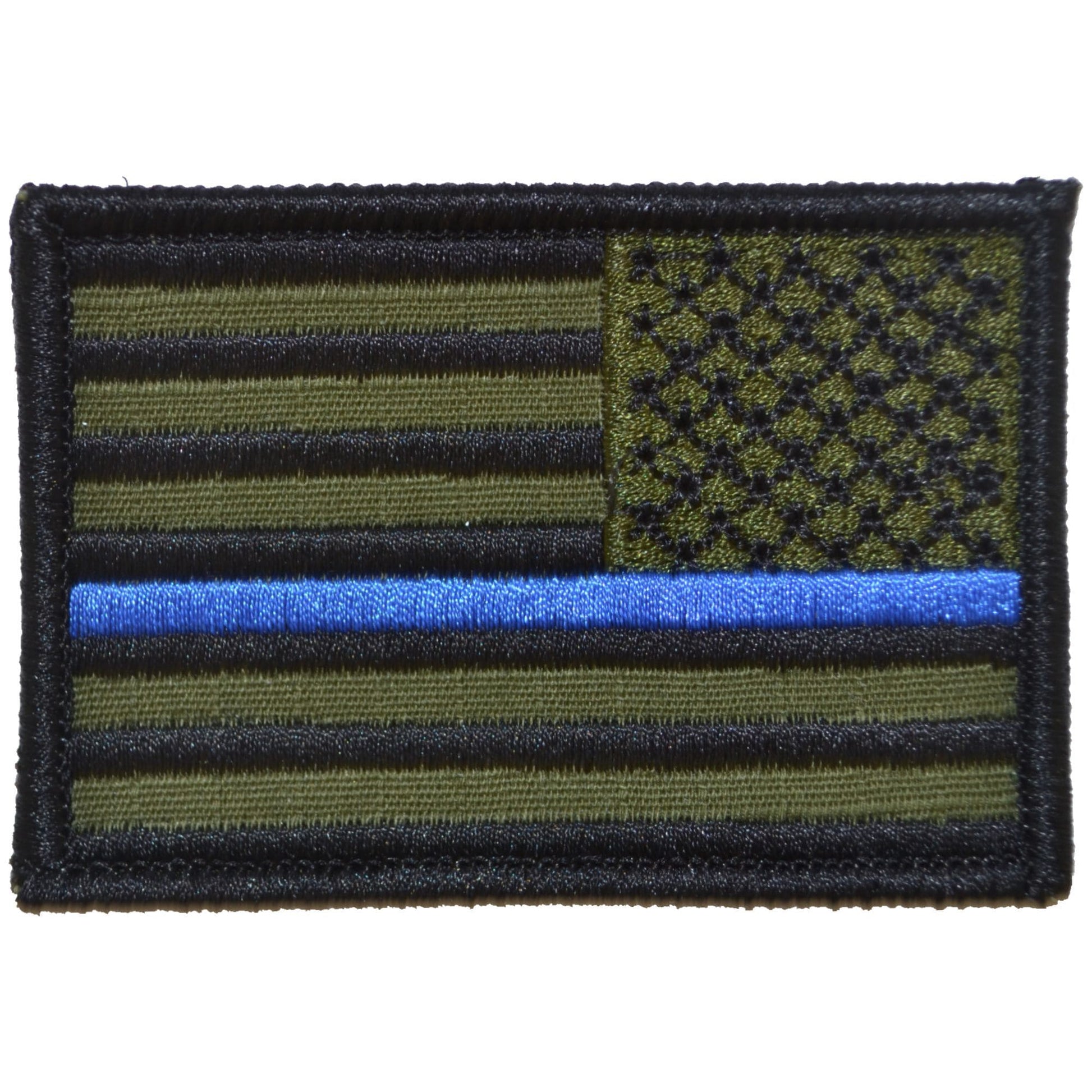 Reverse Thin Blue Line Police US Flag - 2x3 Patch