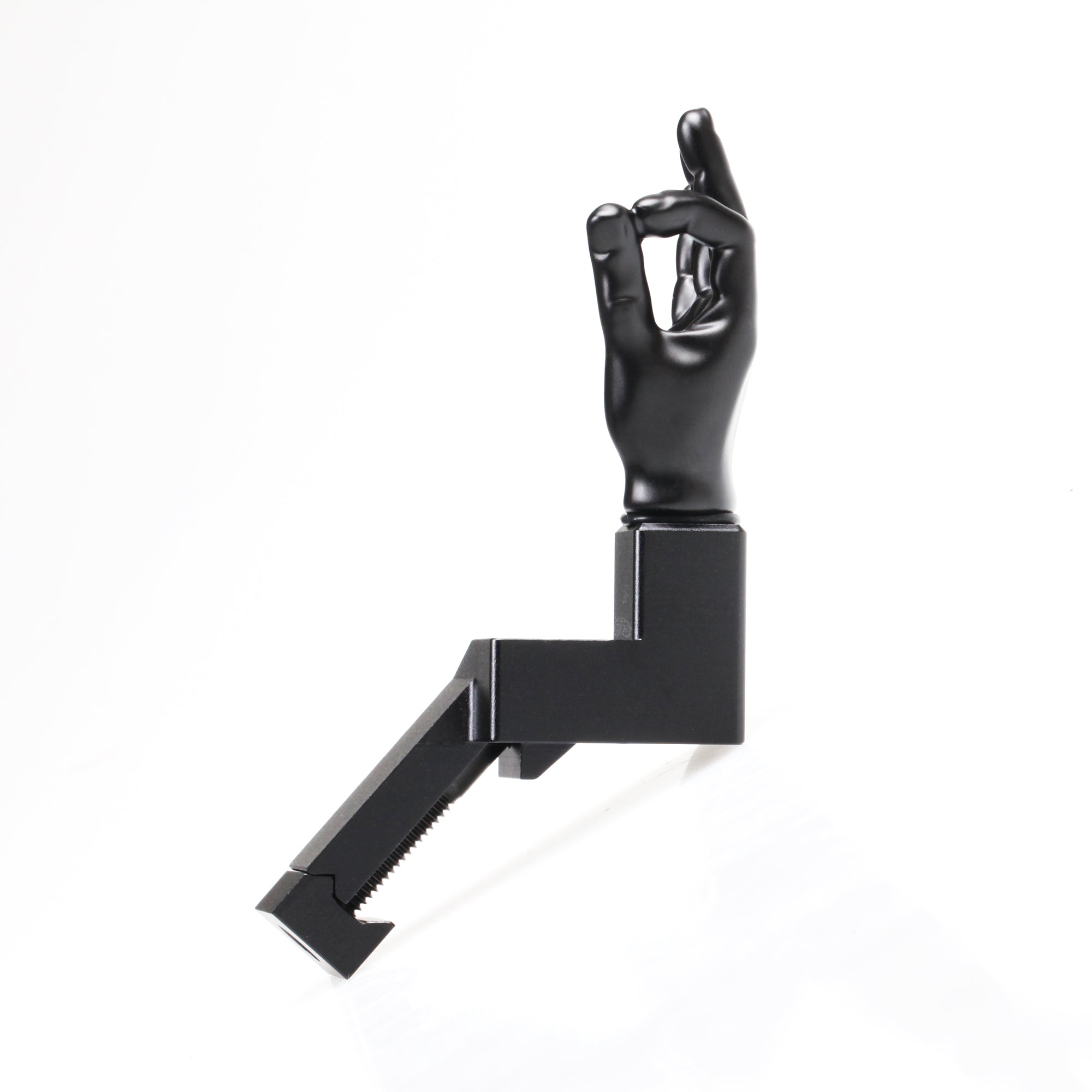 Black Color Novelty Finger Iron Sight Set - Offset 45 Degree (Middle Finger & OK Hand)