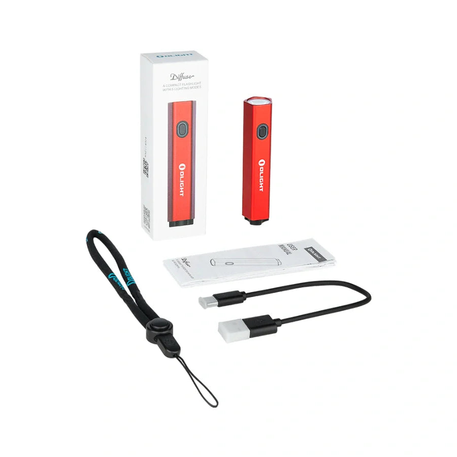 OLIGHT DIFFUSERD Diffuse 700 Lumens EDC Pocket Flashlight - Red