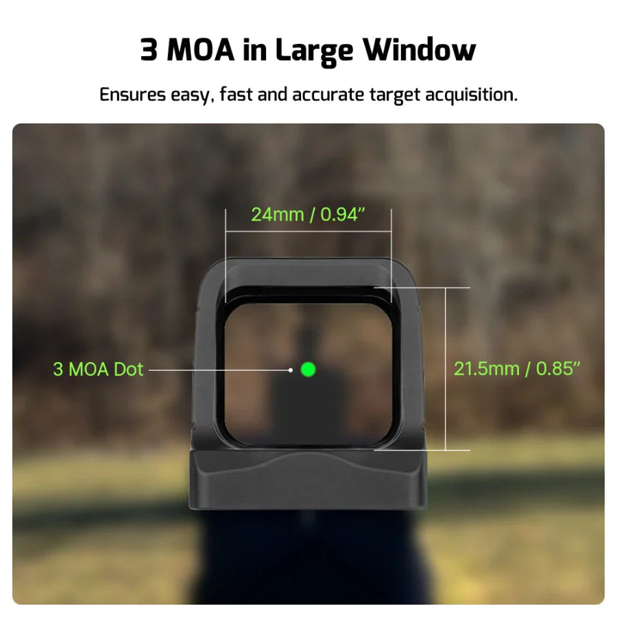 OLIGHT OSIGHTGN Osight 3 MOA with Magnetic Charging Cover - Green 3 MOA Dot