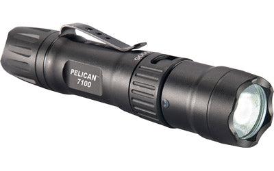Pelican 7100 Variable Output LED - 695/348/33 Flashlight with Clip |  Rechargeable |  Nylon Holster |  Black