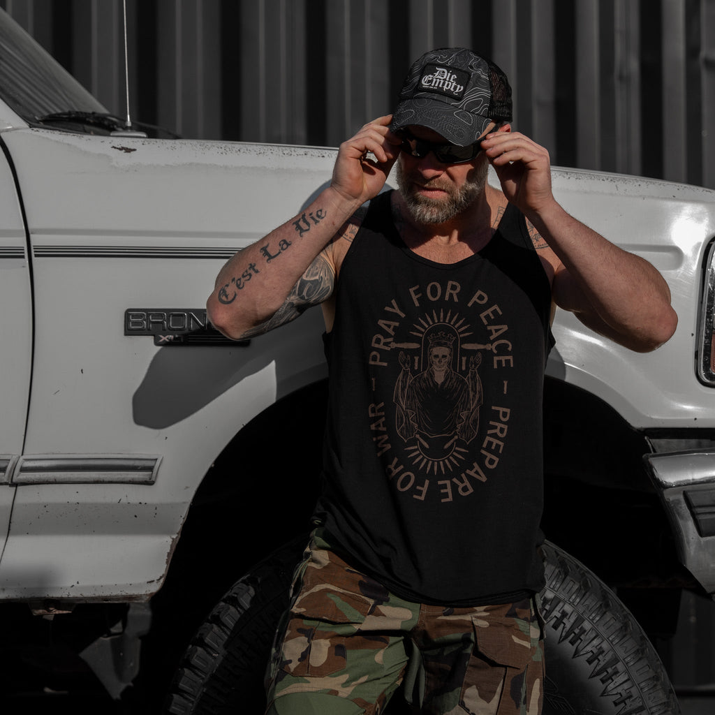Pray For Peace. Prepare For War. Men's Tank