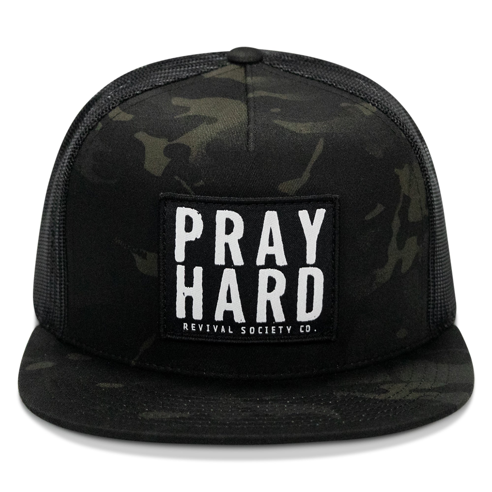 Pray Hard Patch Flatbill Hat