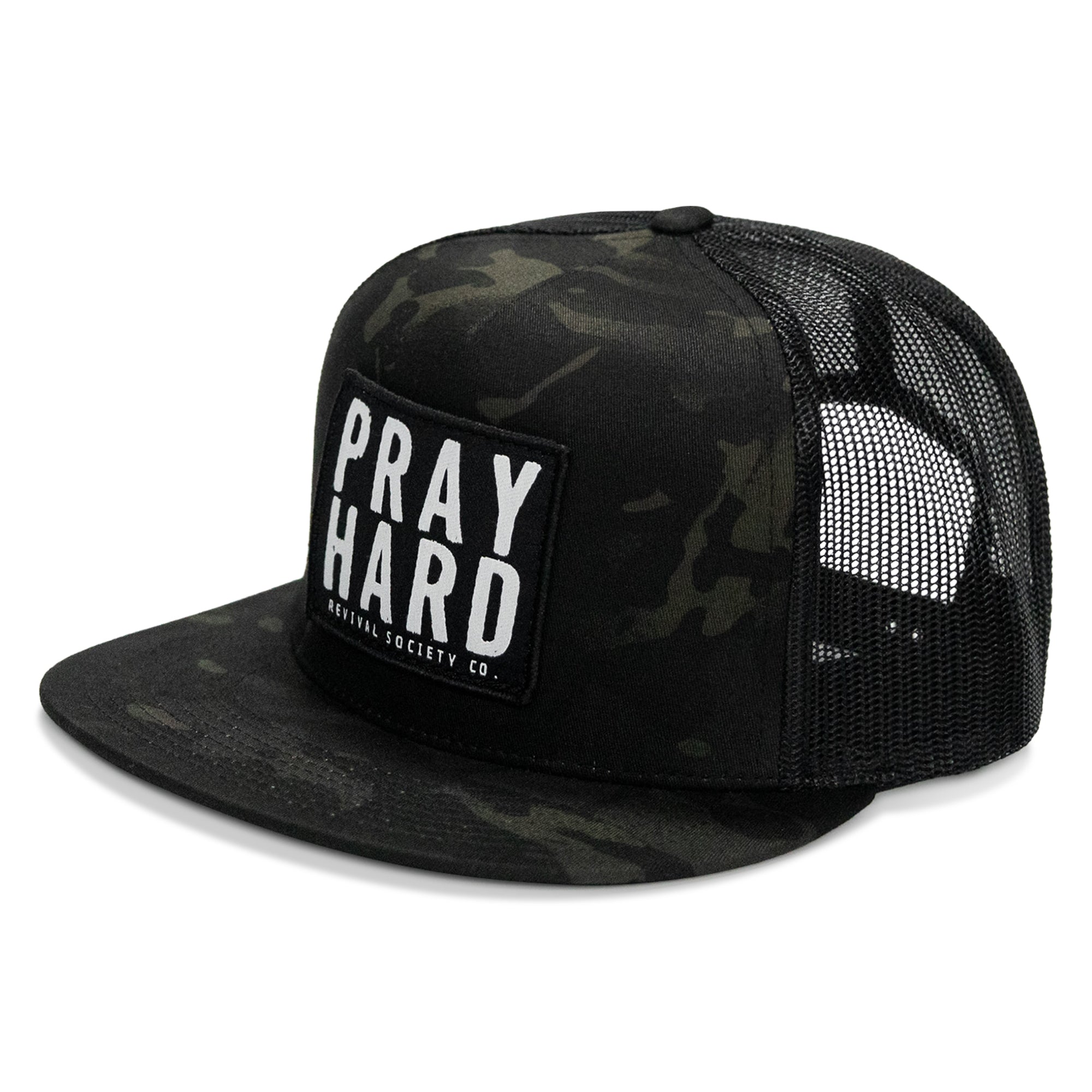 Pray Hard Patch Flatbill Hat