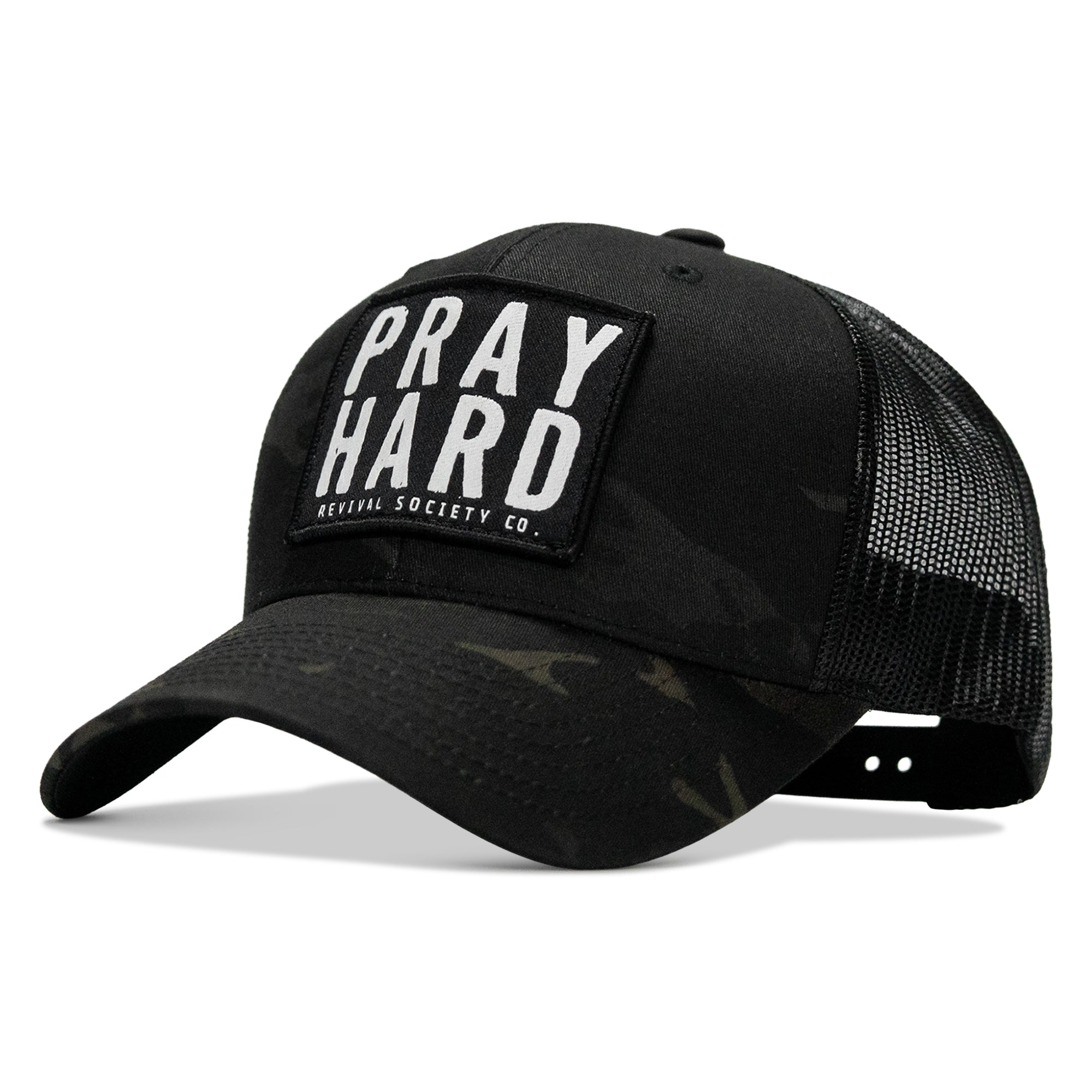 Pray Hard Patch Snapback Hat