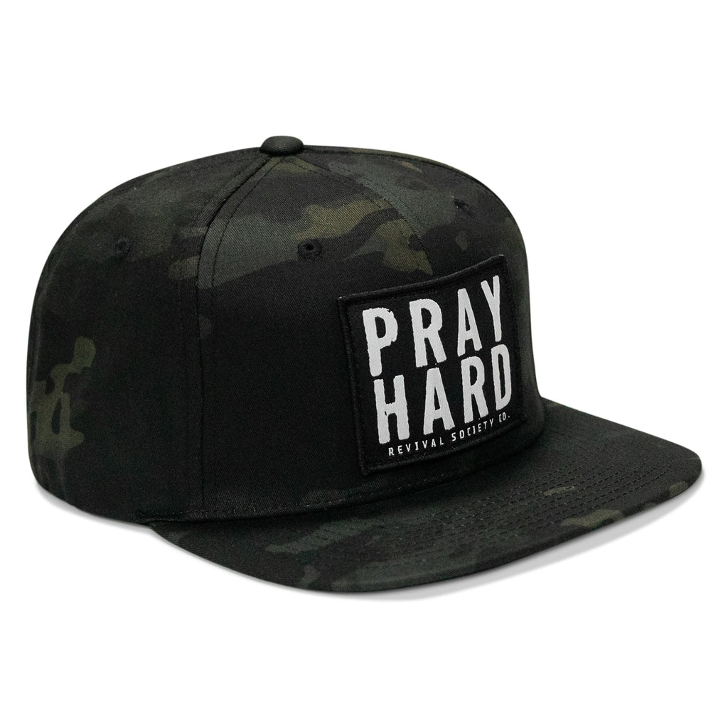 Pray Hard Patch Flatbill Hat