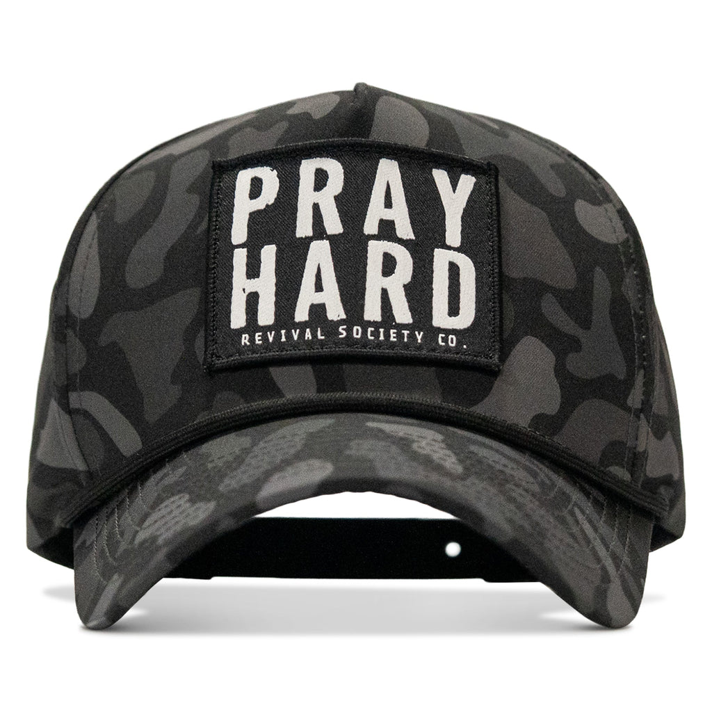 Pray Hard Patch 5 Pannel Rope Snapback