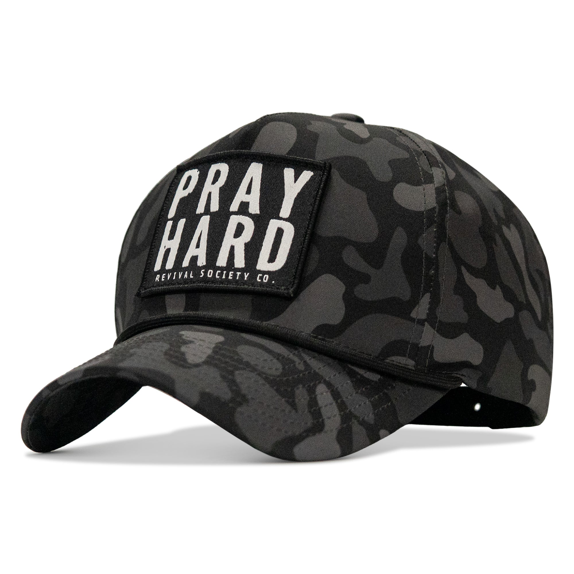 Pray Hard Patch 5 Pannel Rope Snapback