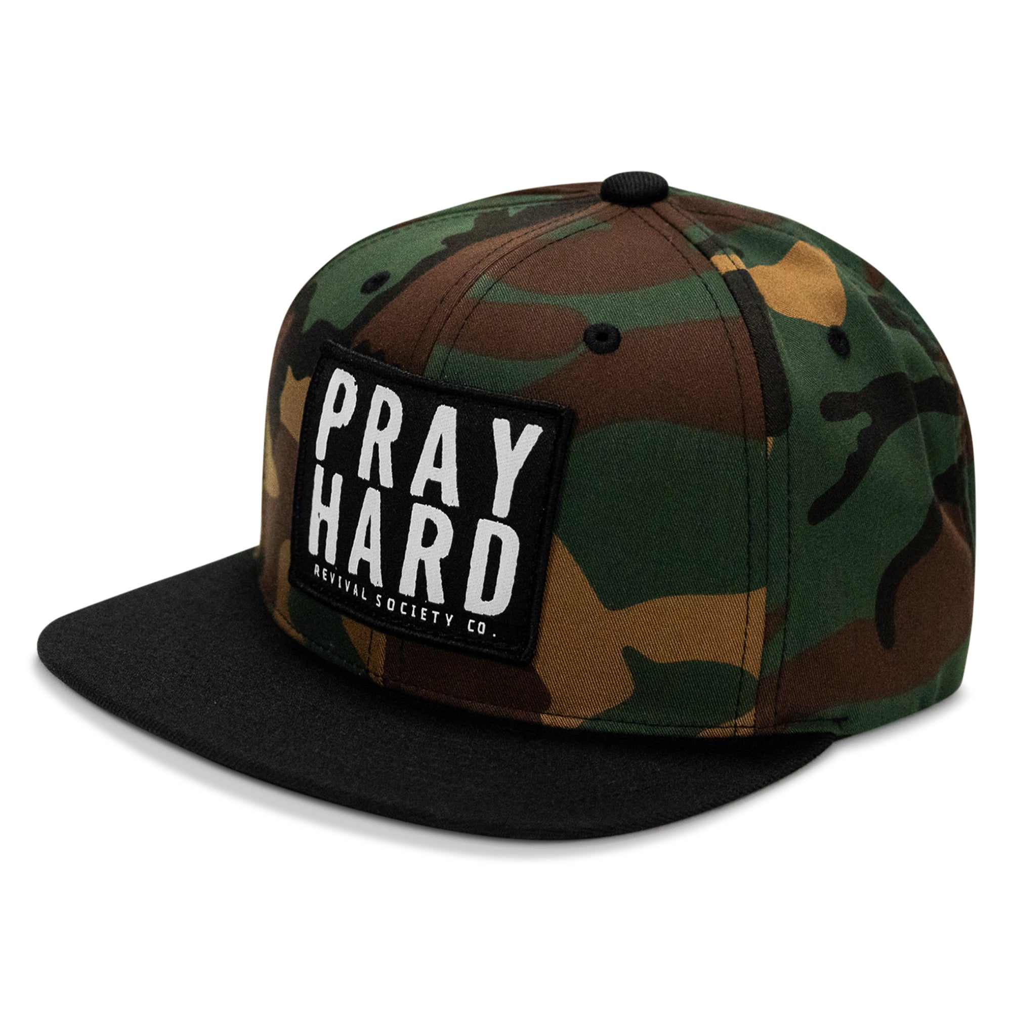 Pray Hard Patch Flatbill Hat