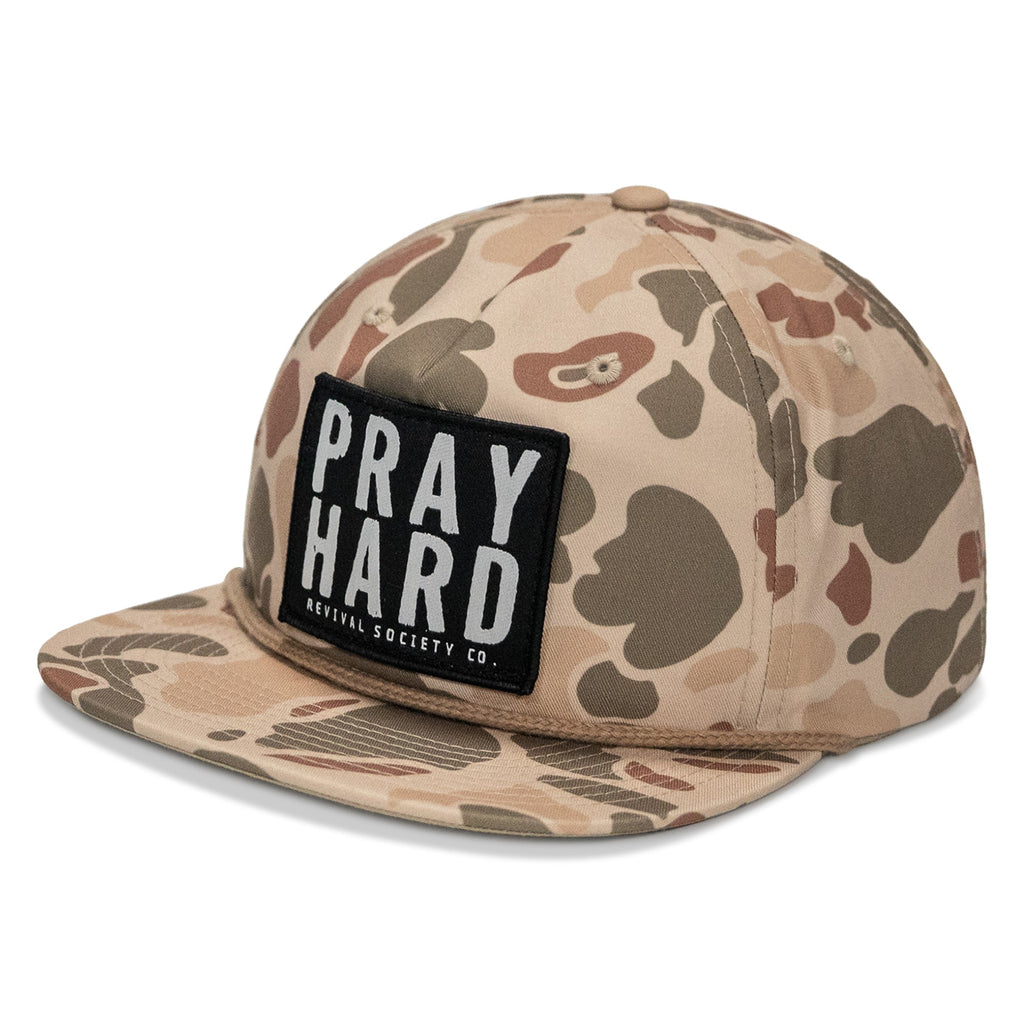 Pray Hard Patch Flatbill Hat