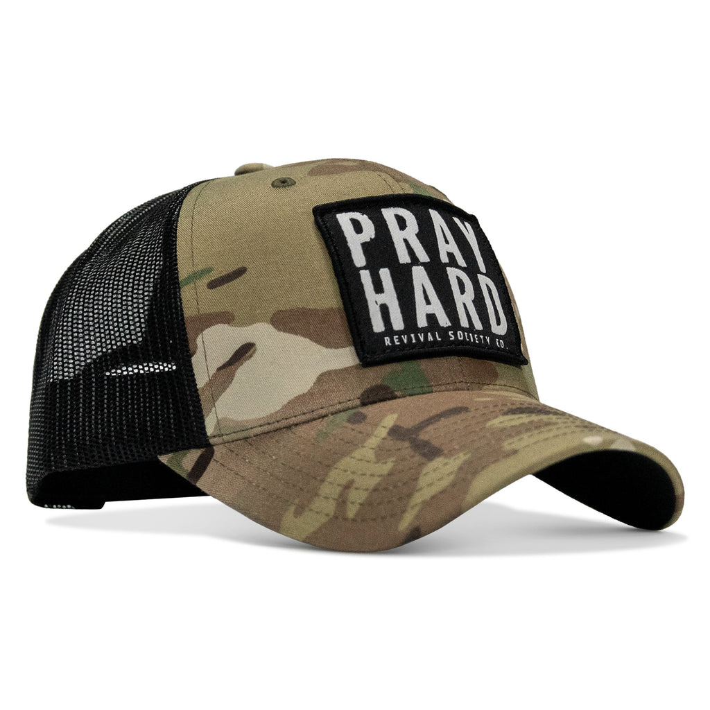 Pray Hard Patch Snapback Hat