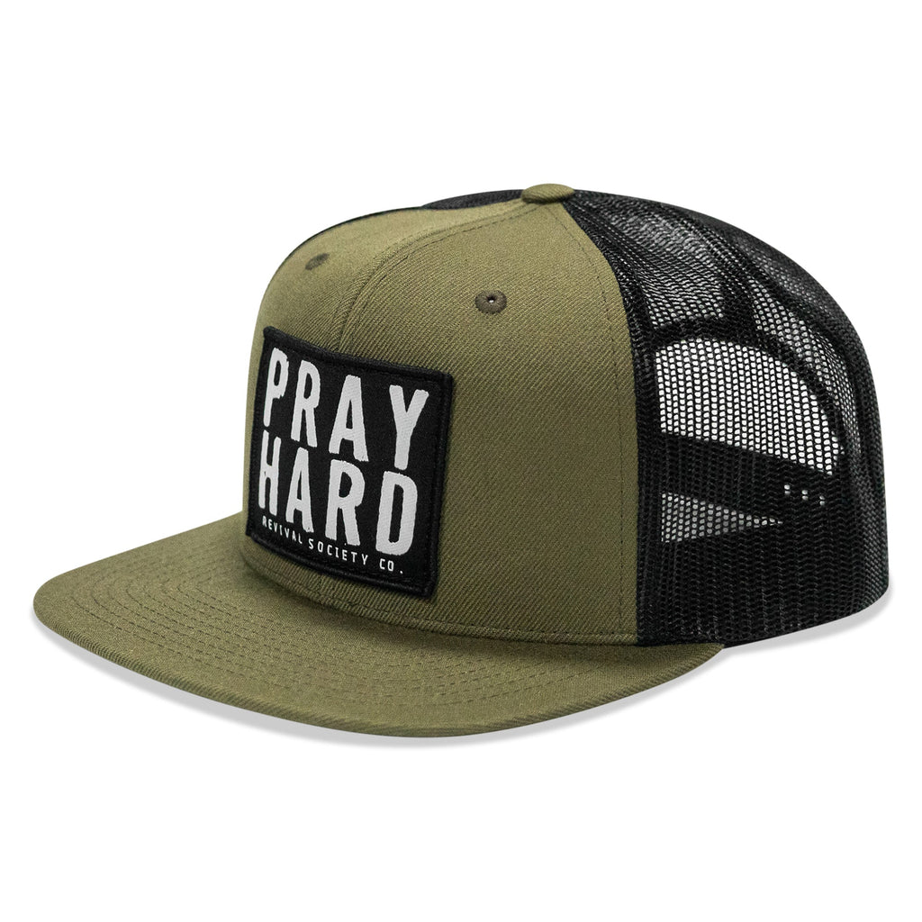 Pray Hard Patch Flatbill Hat