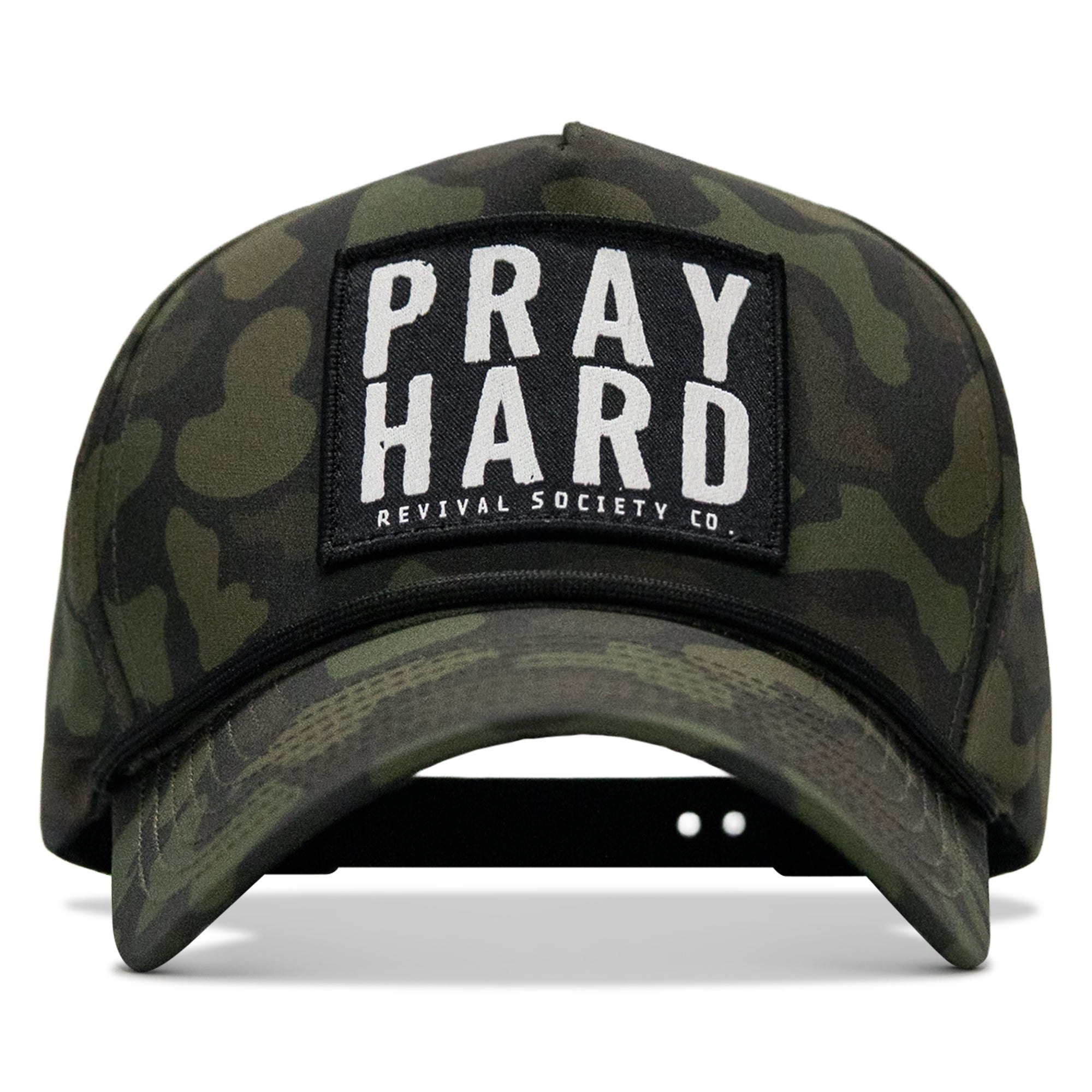 Pray Hard Patch 5 Pannel Rope Snapback