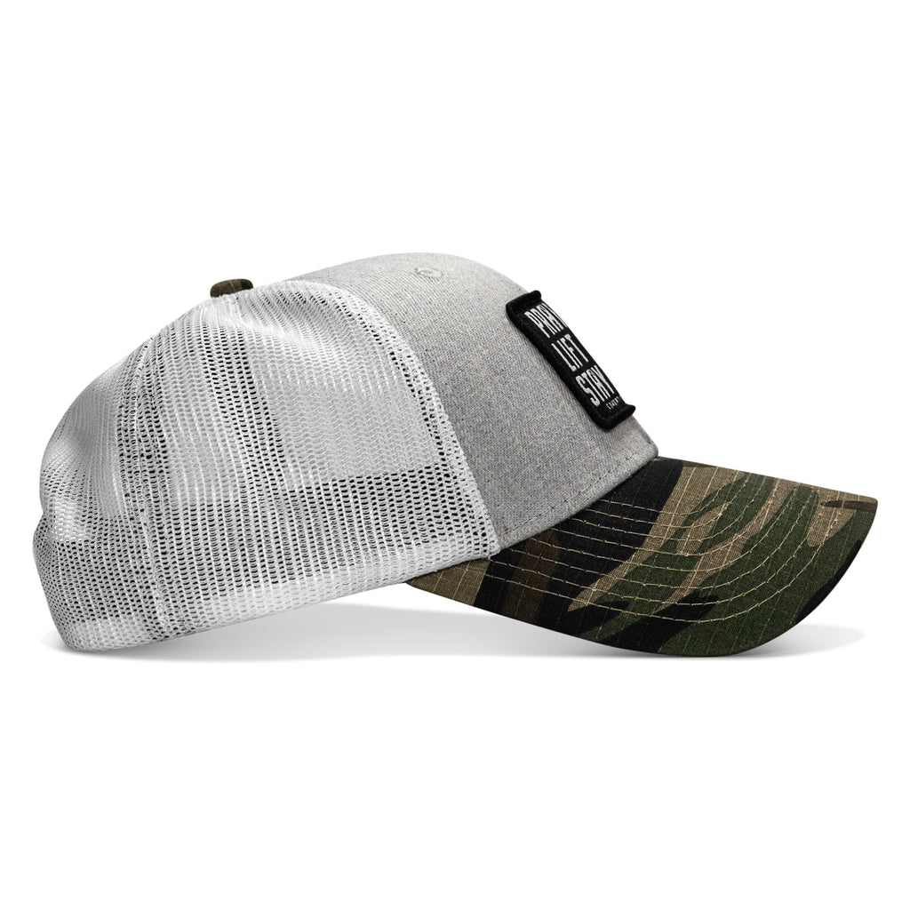 Pray Hard. Lift Heavy. Stay Deadly. Patch Snapback