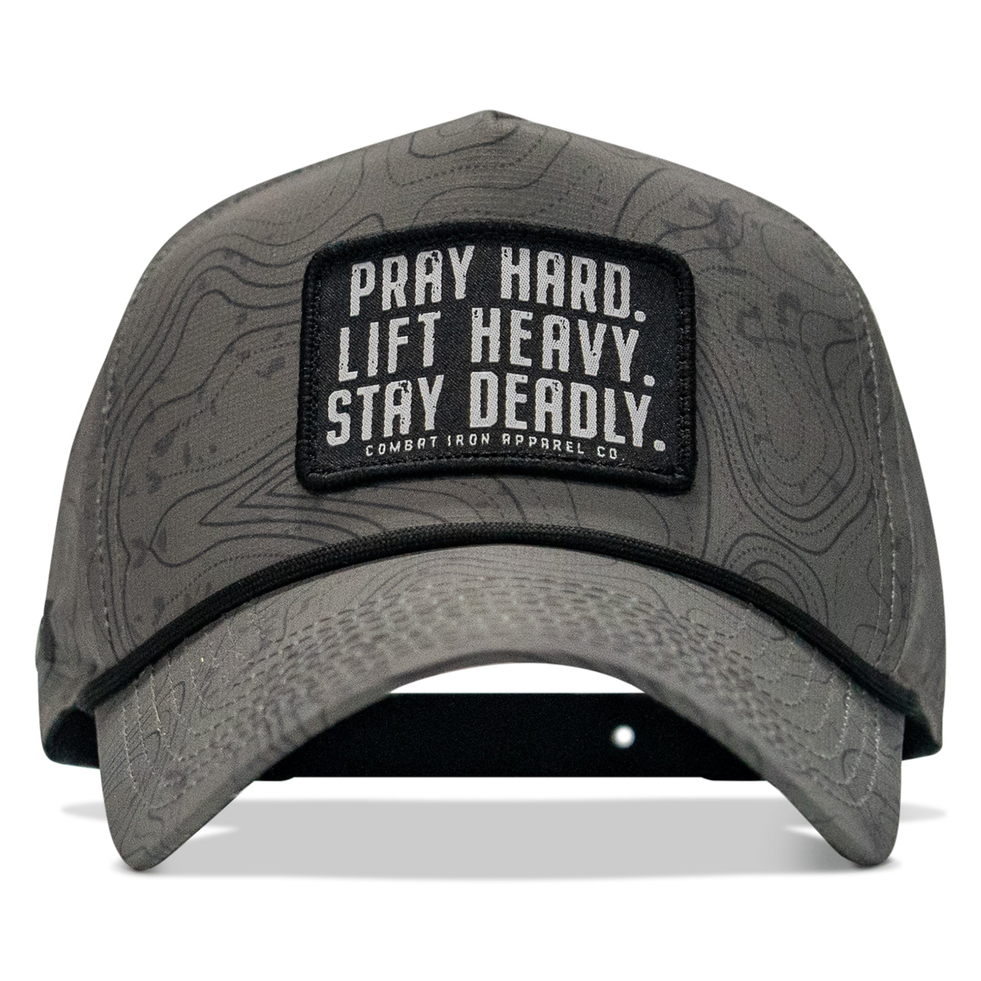Pray Hard. Lift Heavy. Stay Deadly. Patch Waterproof Weekender Snapback