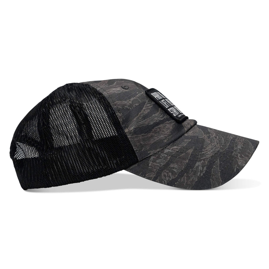 Pray Hard. Lift Heavy. Stay Deadly. Patch Tactical Ripstop Mesh Snapback Hat