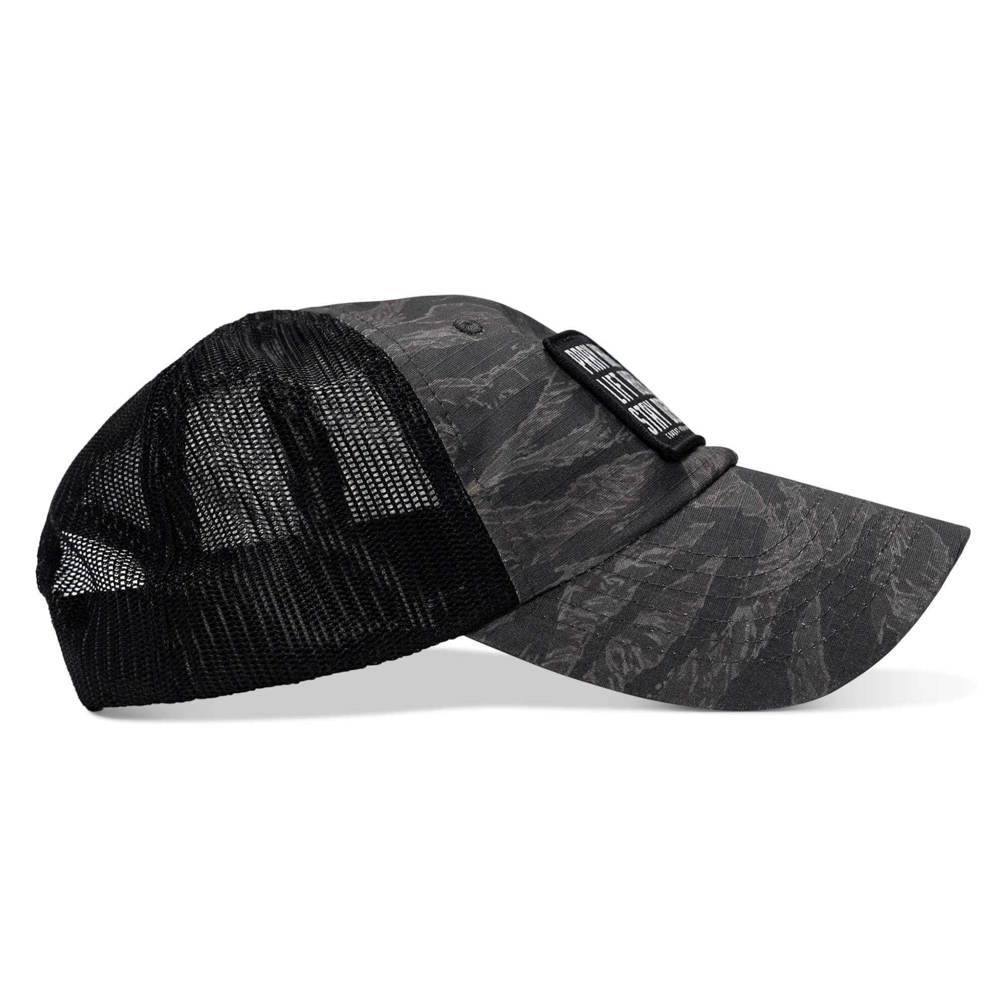 Pray Hard. Lift Heavy. Stay Deadly. Patch Tactical Ripstop Mesh Snapback Hat
