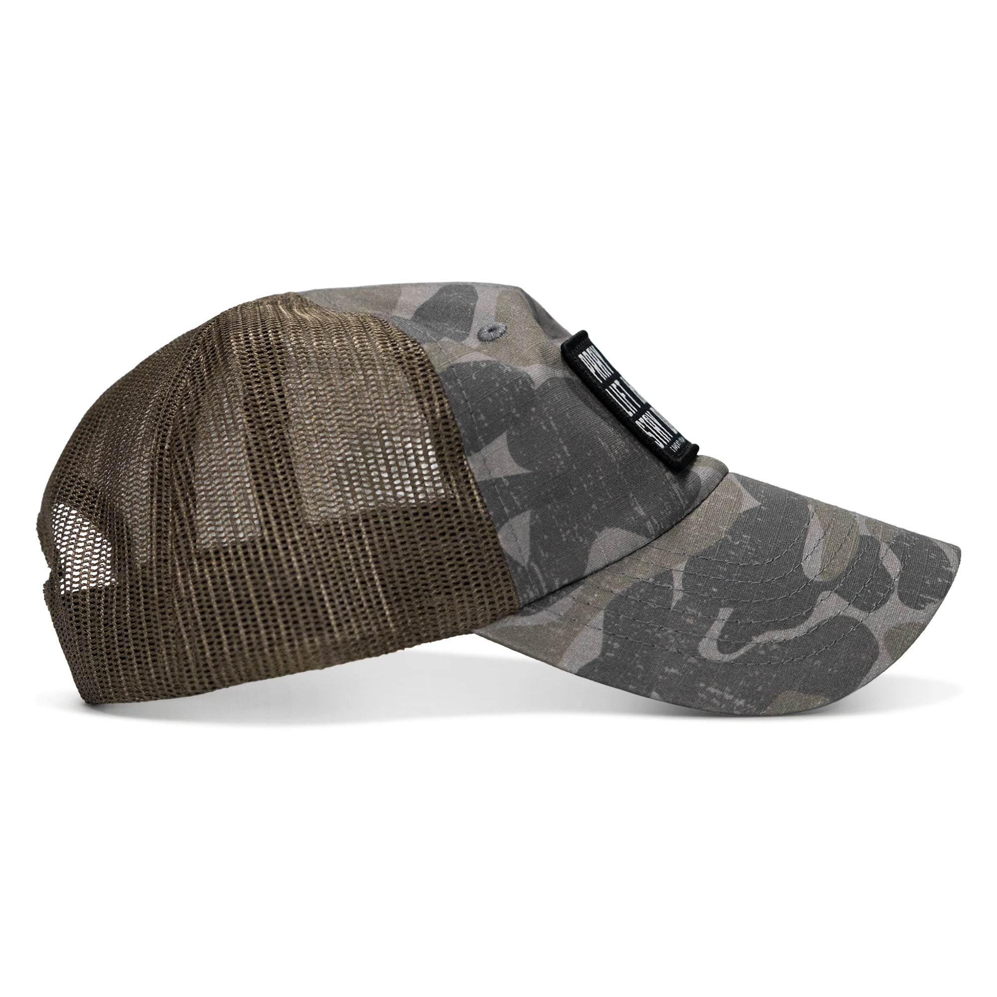 Pray Hard. Lift Heavy. Stay Deadly. Patch Tactical Ripstop Mesh Snapback Hat