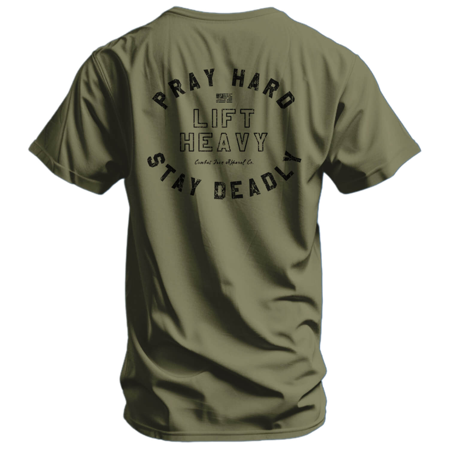 Pray Hard. Lift Heavy. Stay Deadly. Men's T-Shirt