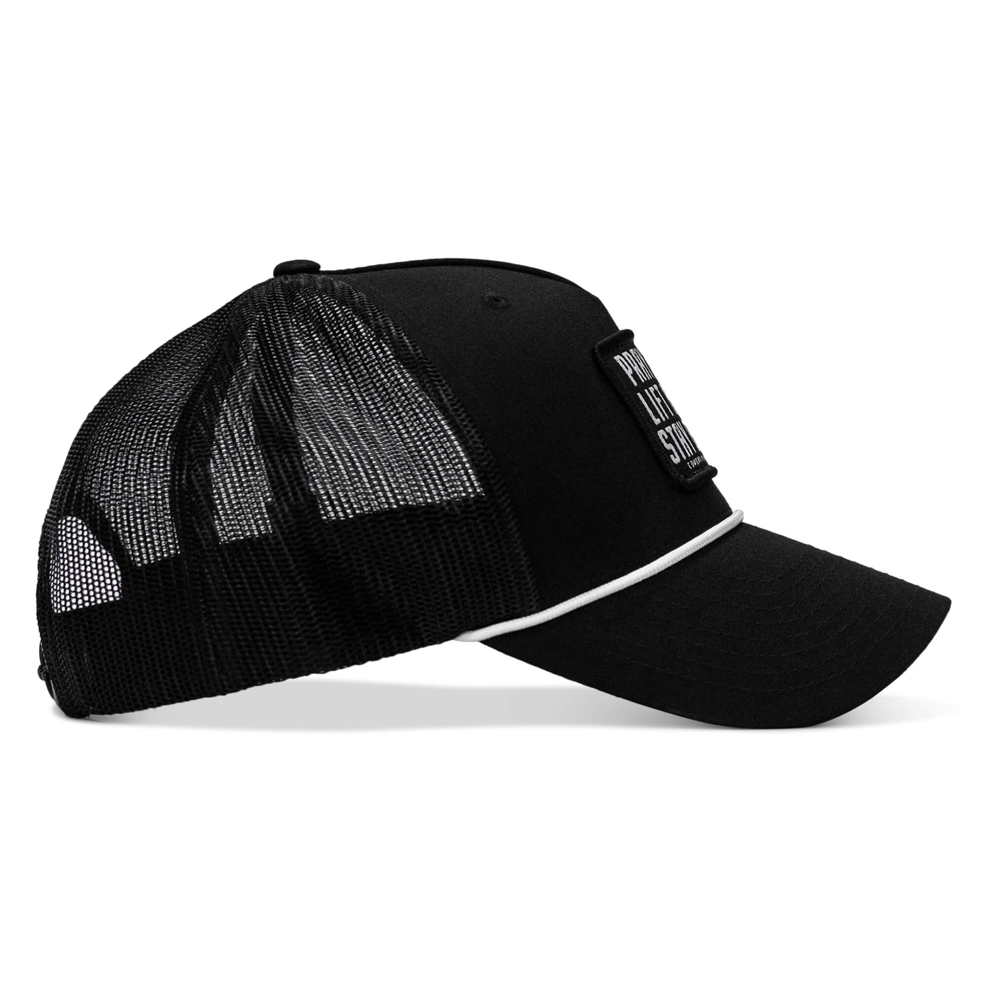 Pray Hard. Lift Heavy. Stay Deadly. Patch Rope Snapback Hat
