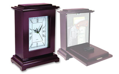 PS Products Concealment Clock Rectangle |  Fits Medium to Large Handguns |  Mahogany Wood