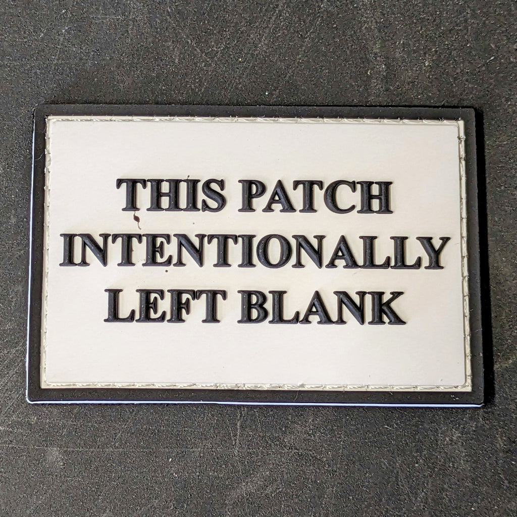 Intentionally Left Blank - PVC Patch