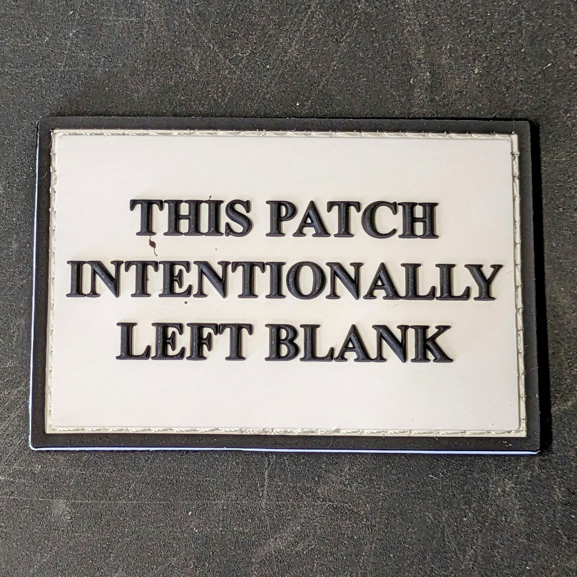Intentionally Left Blank - PVC Patch