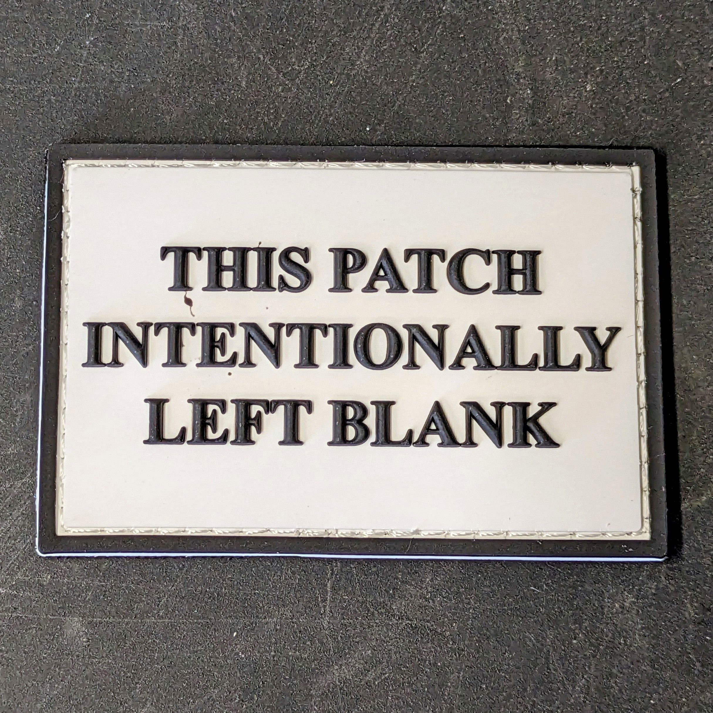 Intentionally Left Blank - PVC Patch