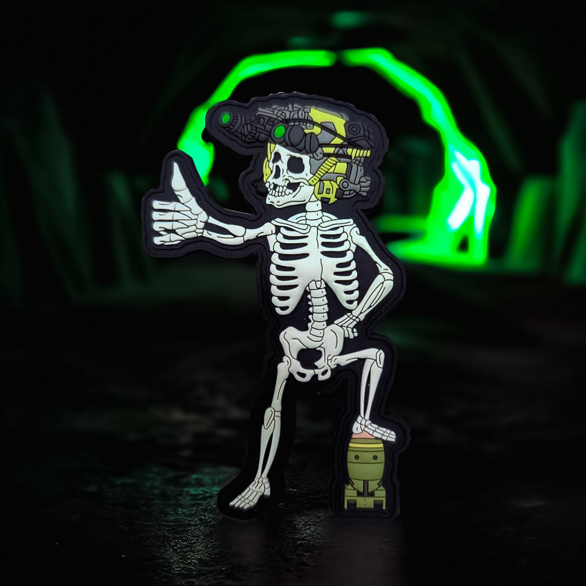 Rad Walker PVC Morale Patch - GITD -  4" x 2.5" PVC Velcro Morale Patch