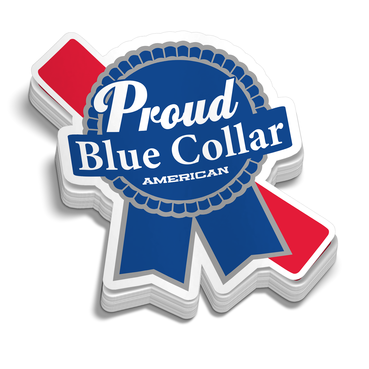Proud Blue Collar 5 Inch Decal
