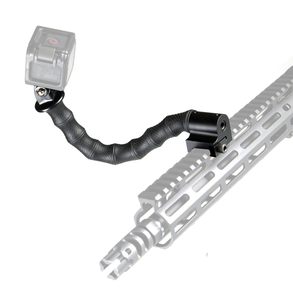 Stinger Python Action Camera Flexible Arm and Rail Mount For Picatinny and Weaver Rail System