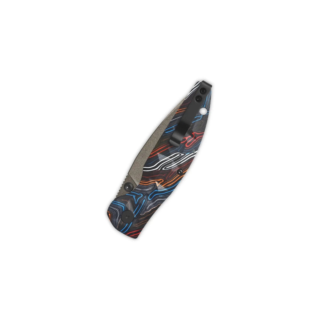QSP Turtle Punk Champagne 14C28N Colorful G10 Liner Lock Folding Knife