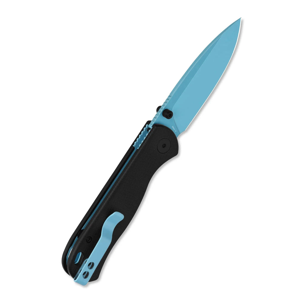 QSP Ferret Sky Blue Nitro V Liner Lock Folding Knife