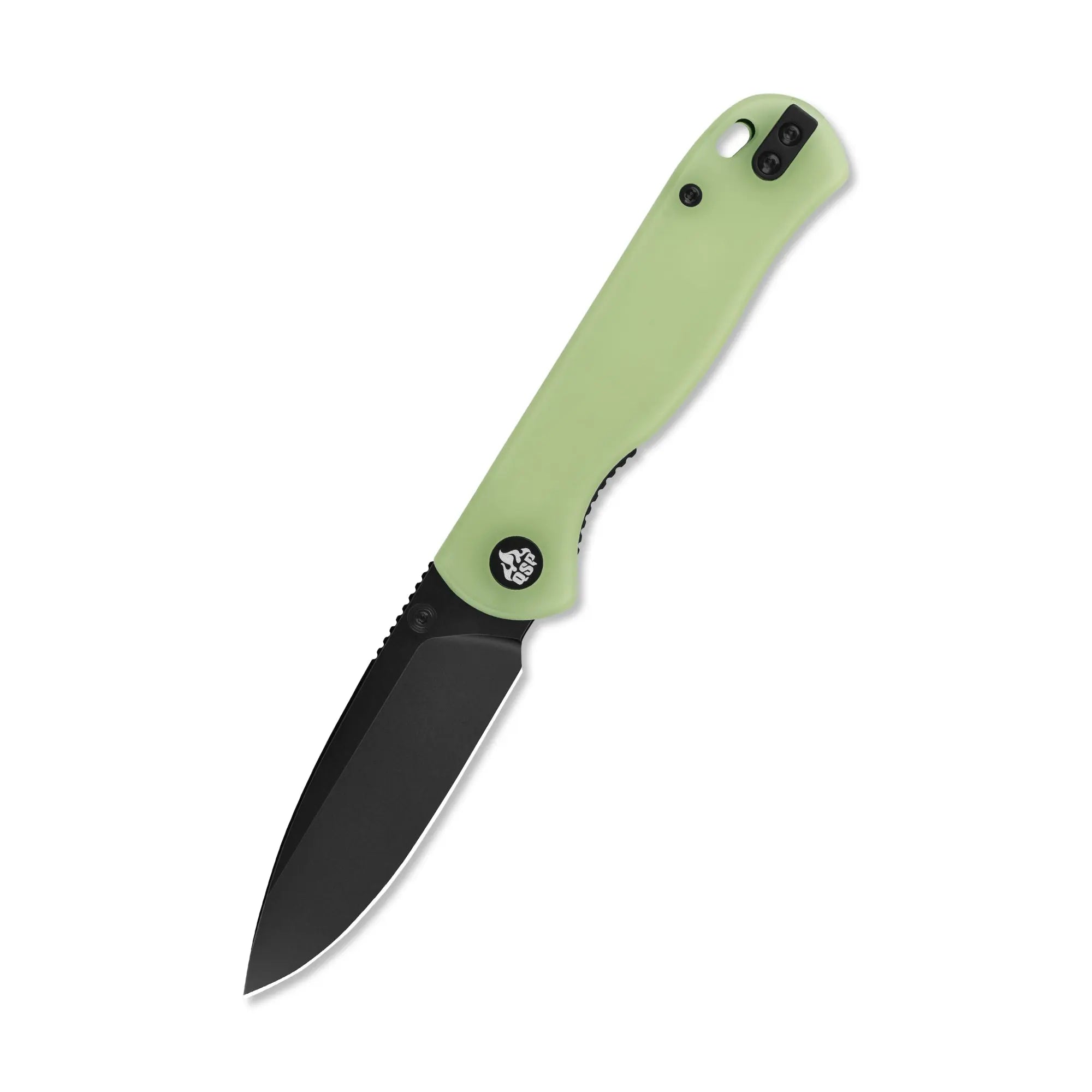 QSP Ferret Black Nitro V Glow in the Dark Resin Liner Lock Folding Knife