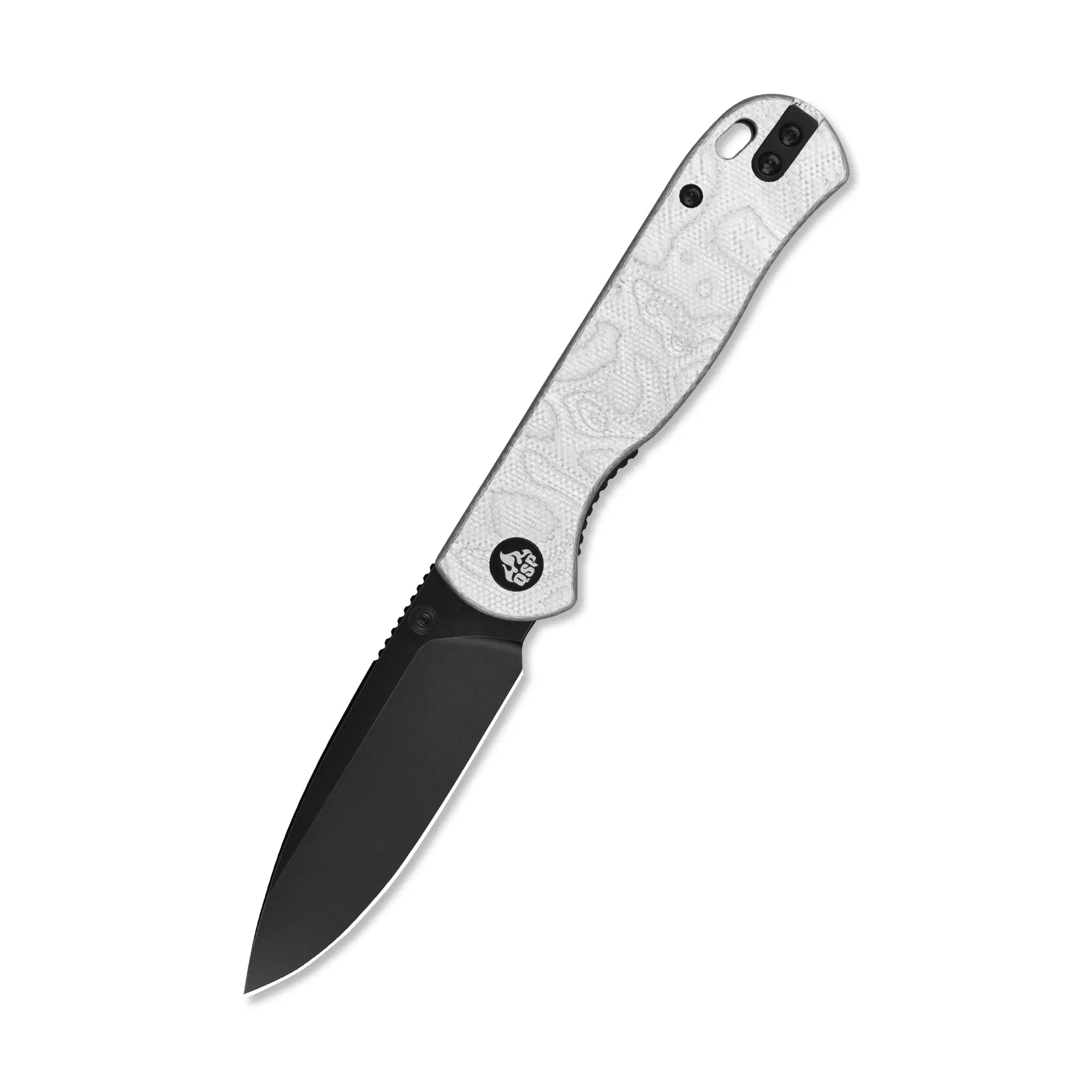 QSP Ferret Black Nitro V Aluminum Foil G10 Liner Lock Folding Knife
