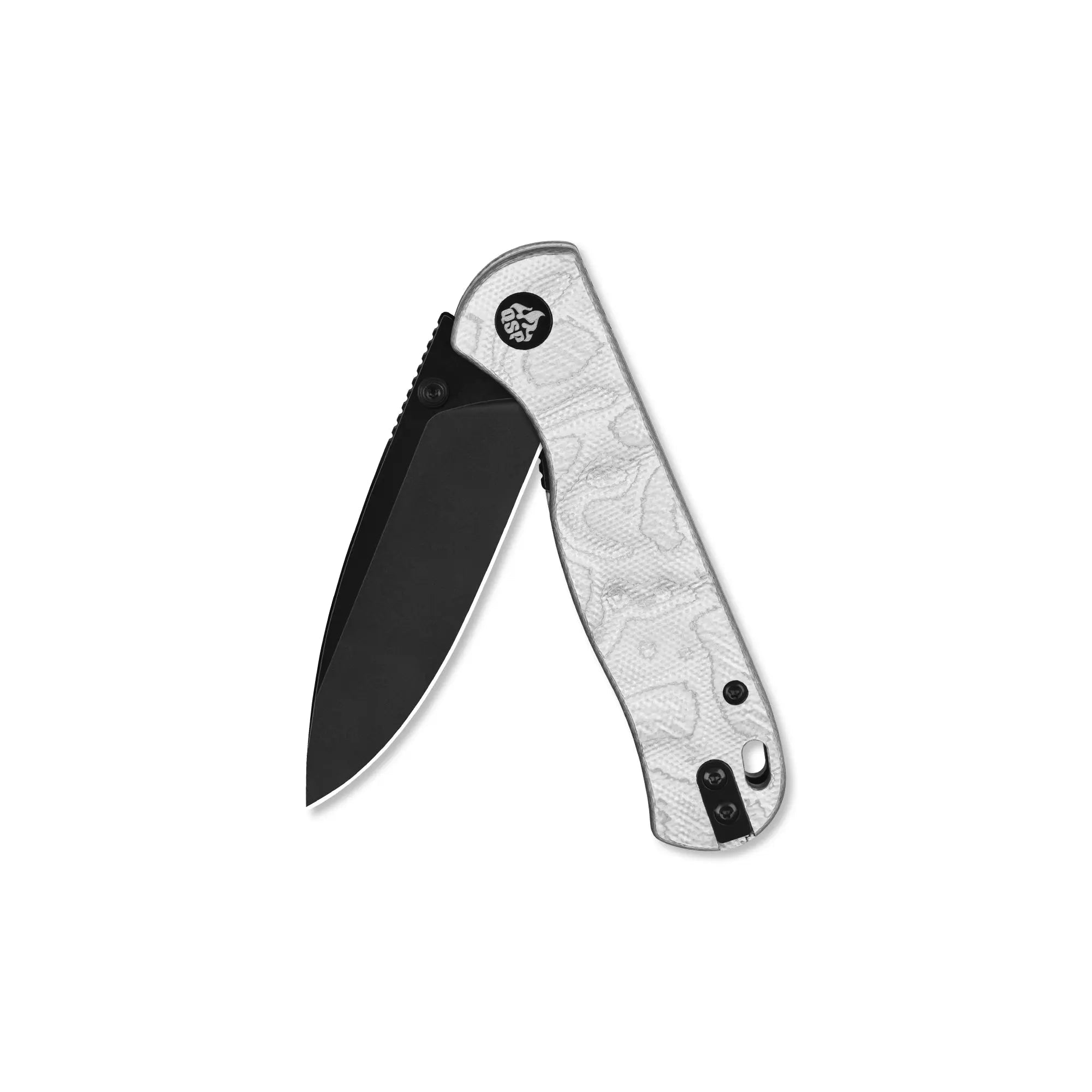 QSP Ferret Black Nitro V Aluminum Foil G10 Liner Lock Folding Knife