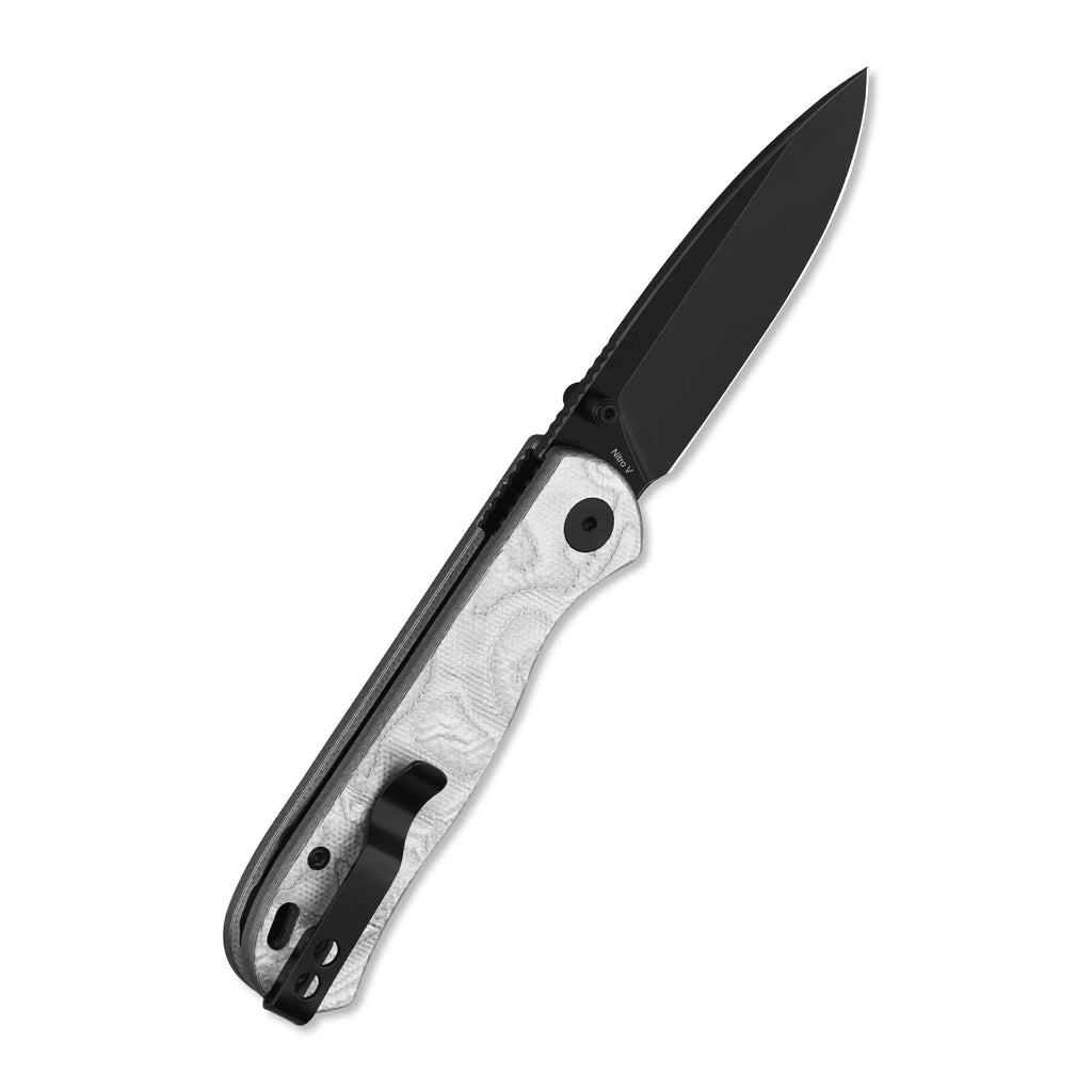 QSP Ferret Black Nitro V Aluminum Foil G10 Liner Lock Folding Knife