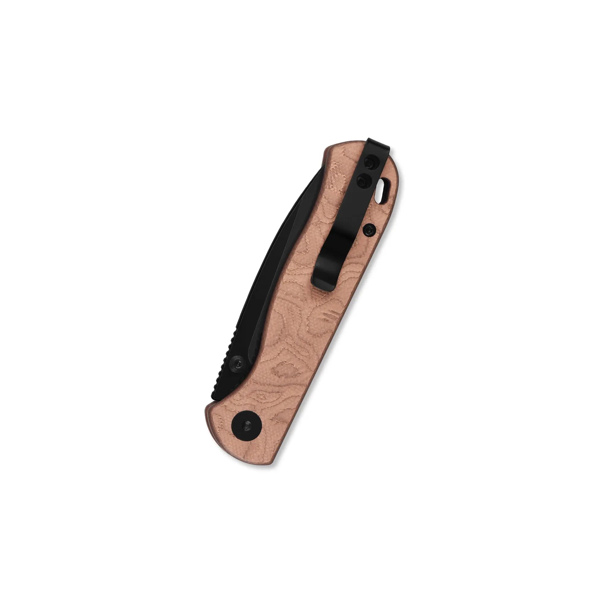 QSP Ferret Black Nitro V Copper Foil G10 Liner Lock Folding Knife