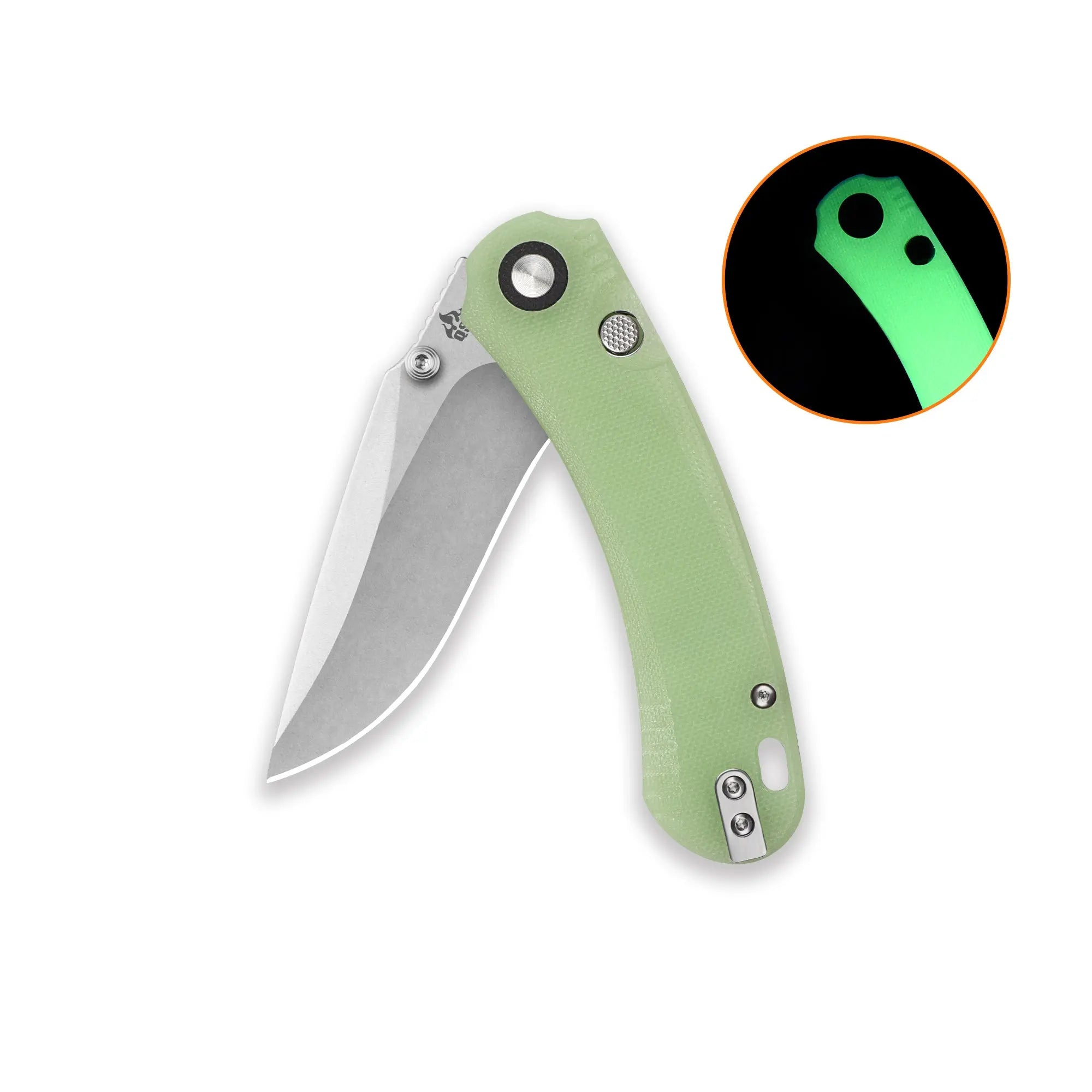 QSP Coyote Stonewash Nitro V Glow in the Dark G10 Folding Knife