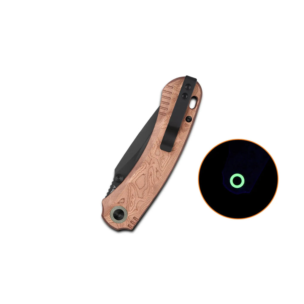 QSP Coyote Black Nitro V Copper Foil G10 Folding Knife