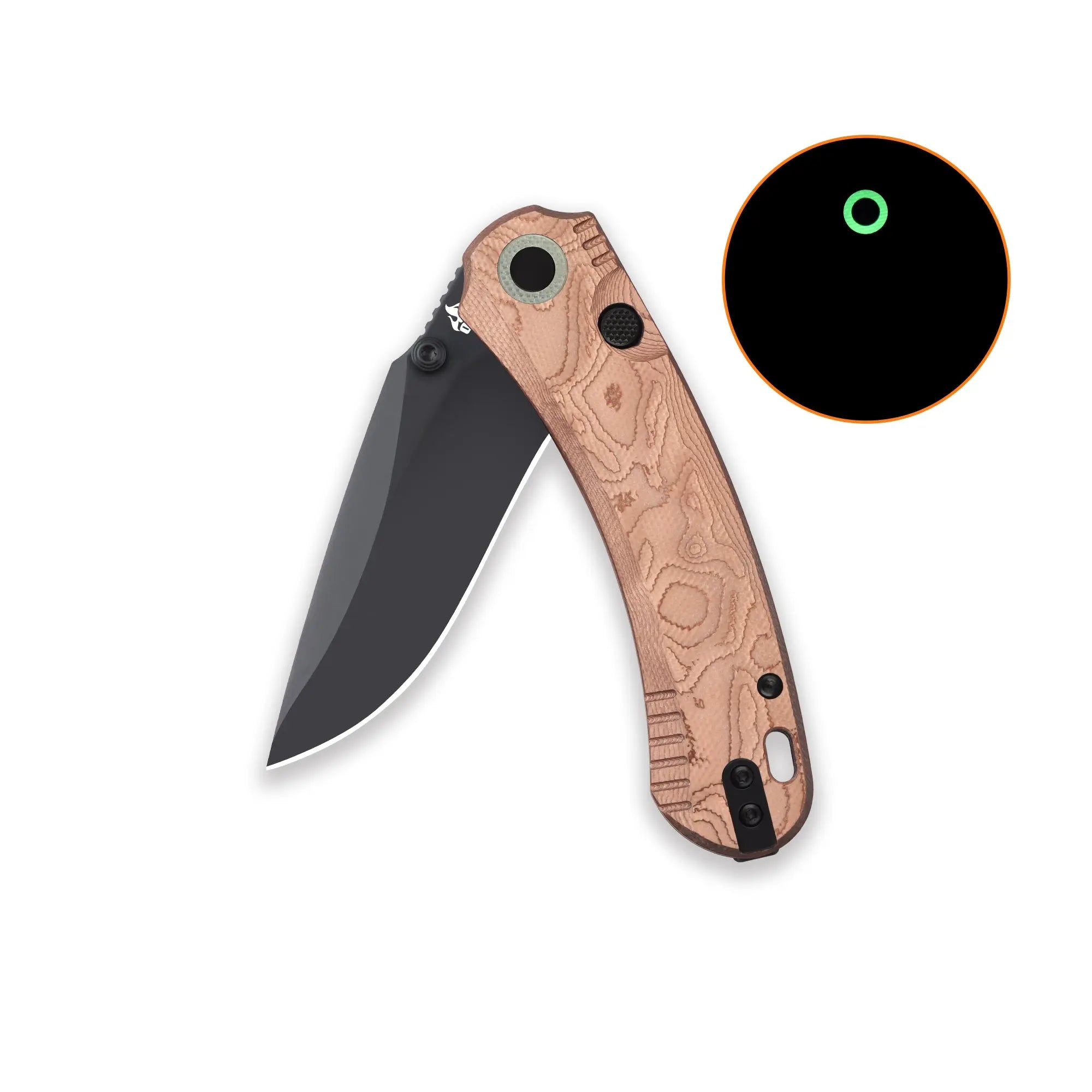 QSP Coyote Black Nitro V Copper Foil G10 Folding Knife