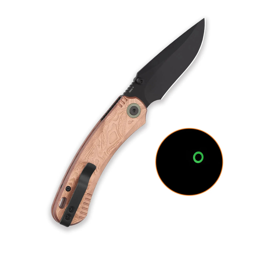 QSP Coyote Black Nitro V Copper Foil G10 Folding Knife