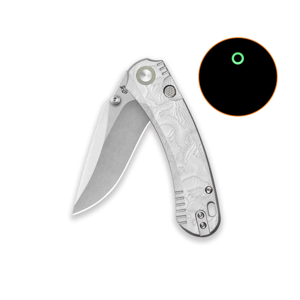 QSP Coyote Stonewash Nitro V Aluminum Foil G10 Folding Knife