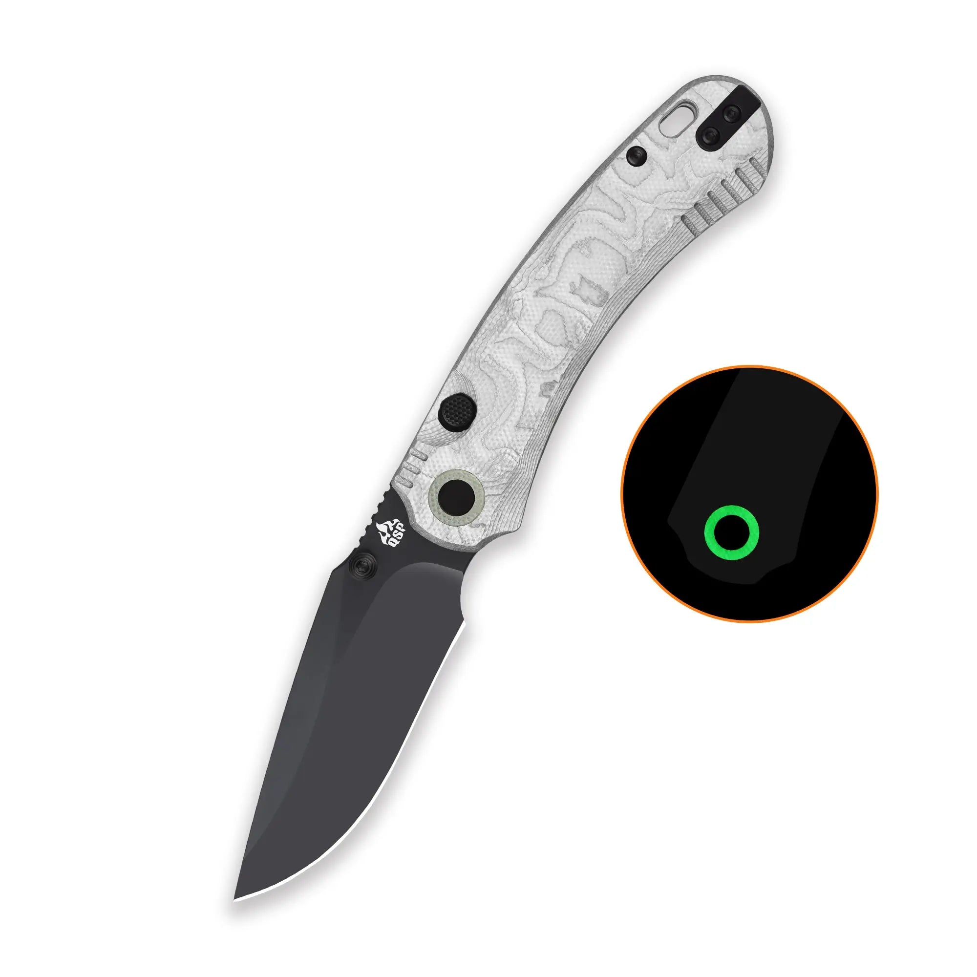 QSP Coyote Black Nitro V Aluminum Foil G10 Folding Knife