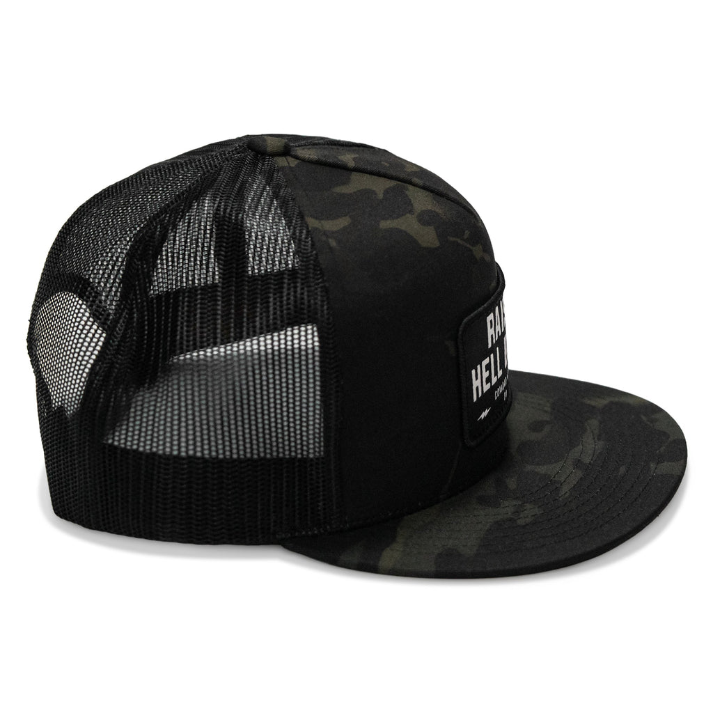 Raise Hell Baby Patch. Flatbill Hat
