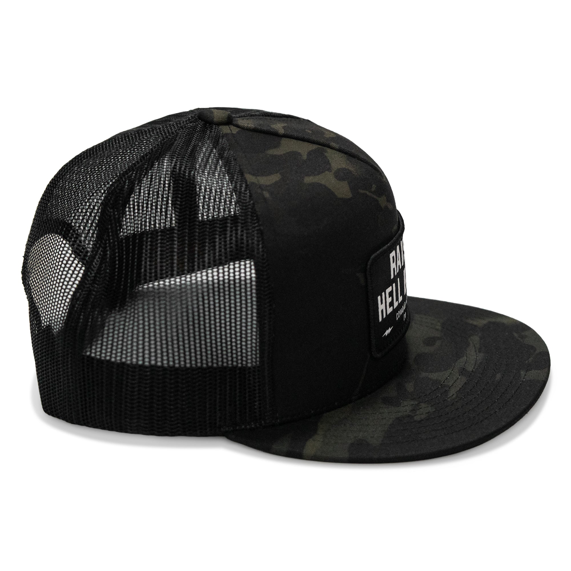 Raise Hell Baby Patch. Flatbill Hat